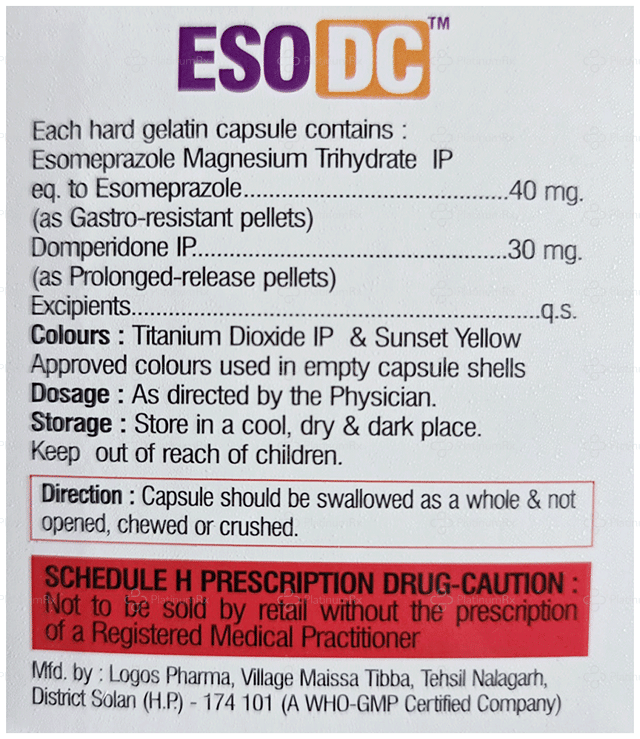 ESODC 30/40mg Capsule PR 10s