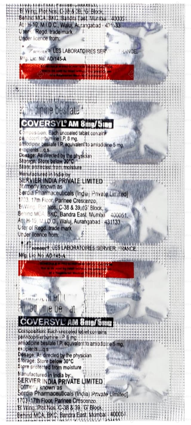 Coversyl AM 8/5mg Tablet 10s