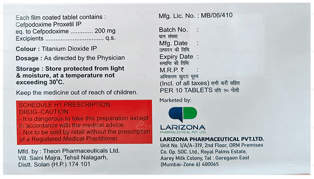 Cefopoint 200mg Tablet 10s