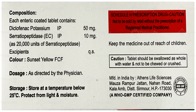 Serad K 50/10mg Tablet 10s