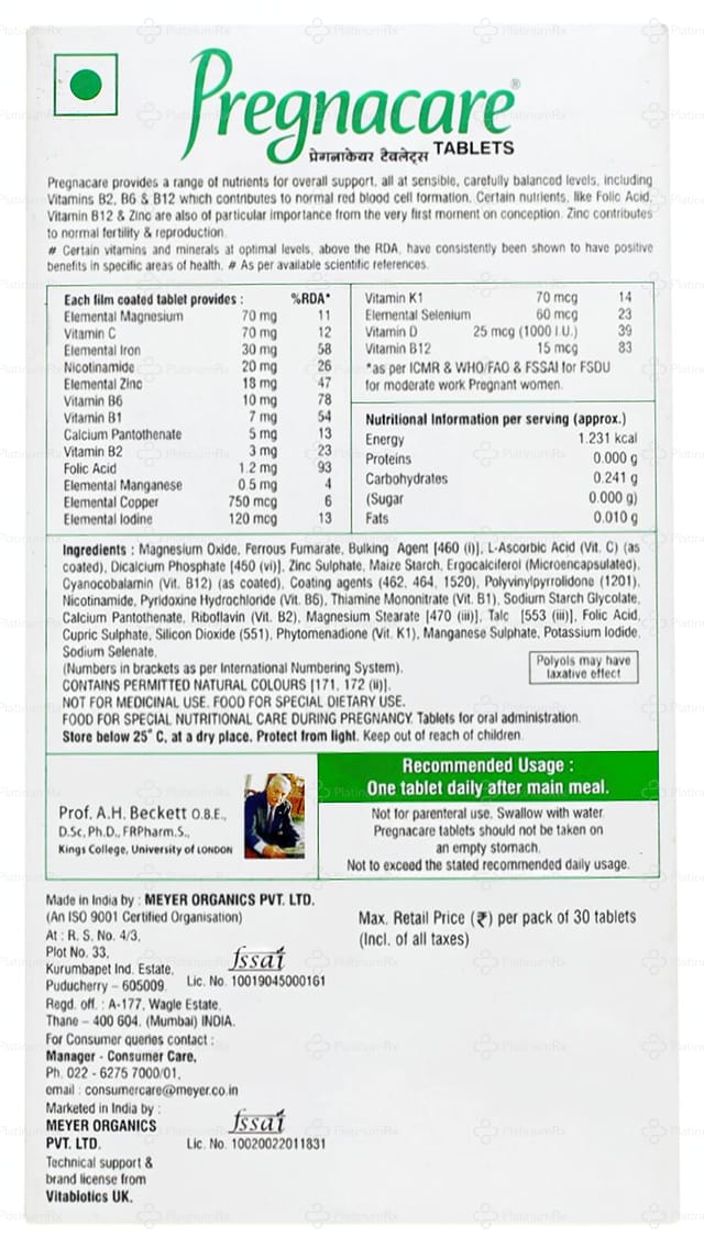 Pregnacare Tablet 10s