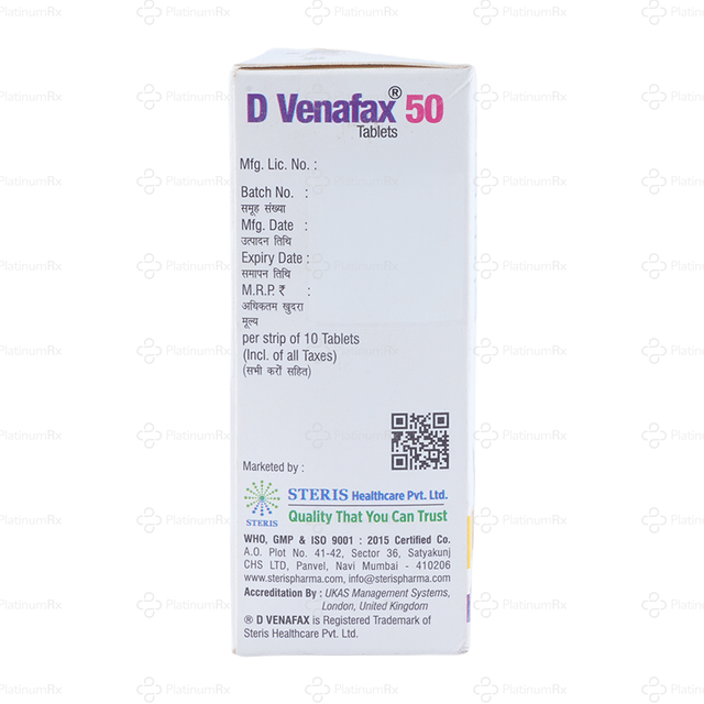 Dvenafax 50mg Tablet ER 10s