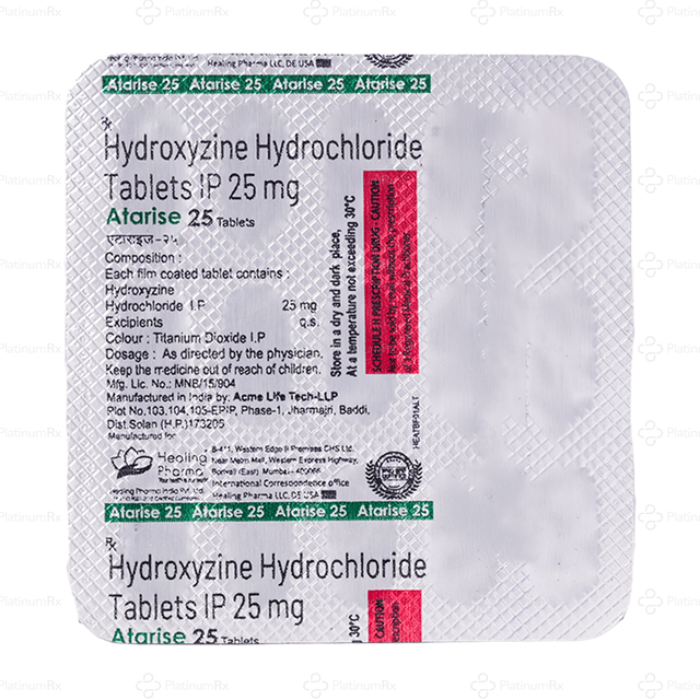 Atarise 25mg Tablet 15s