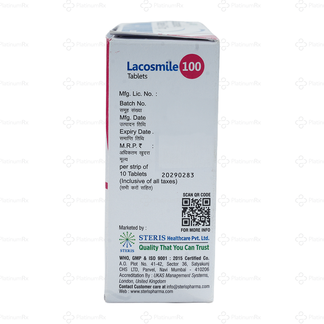 Lacosmile 100mg Tablet 10s