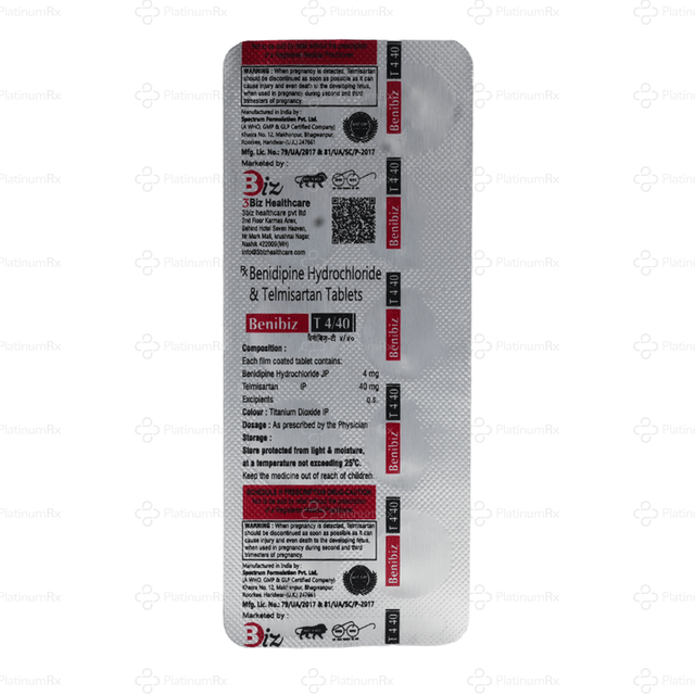 Benibiz T 4/40mg Tablet 10s