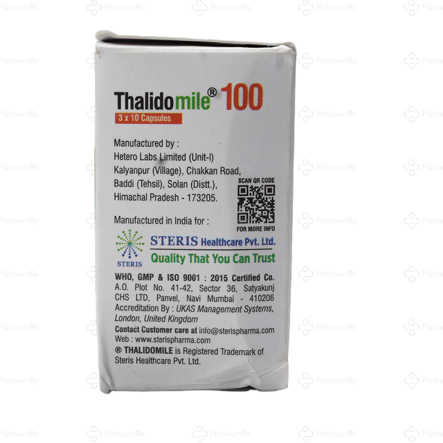 Thalidomile 100mg Capsule 10s
