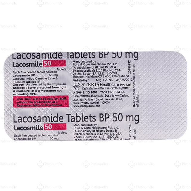 Lacosmile 50mg Tablet 10s