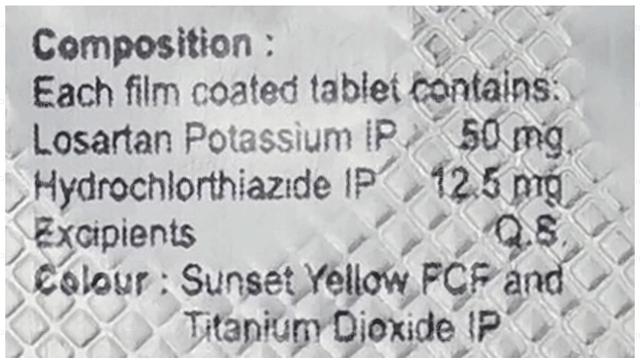 LOSARTeco HC 12.5/50mg Tablet 15s