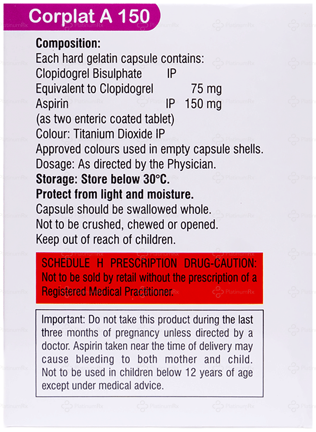 Corplat A 150/75mg Capsule 10s