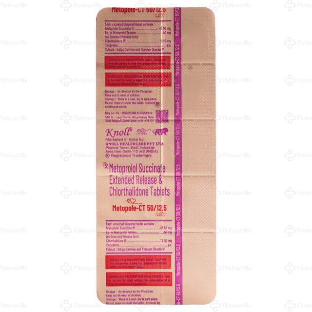 Metopole CT 50/12.5mg Tablet ER 10s