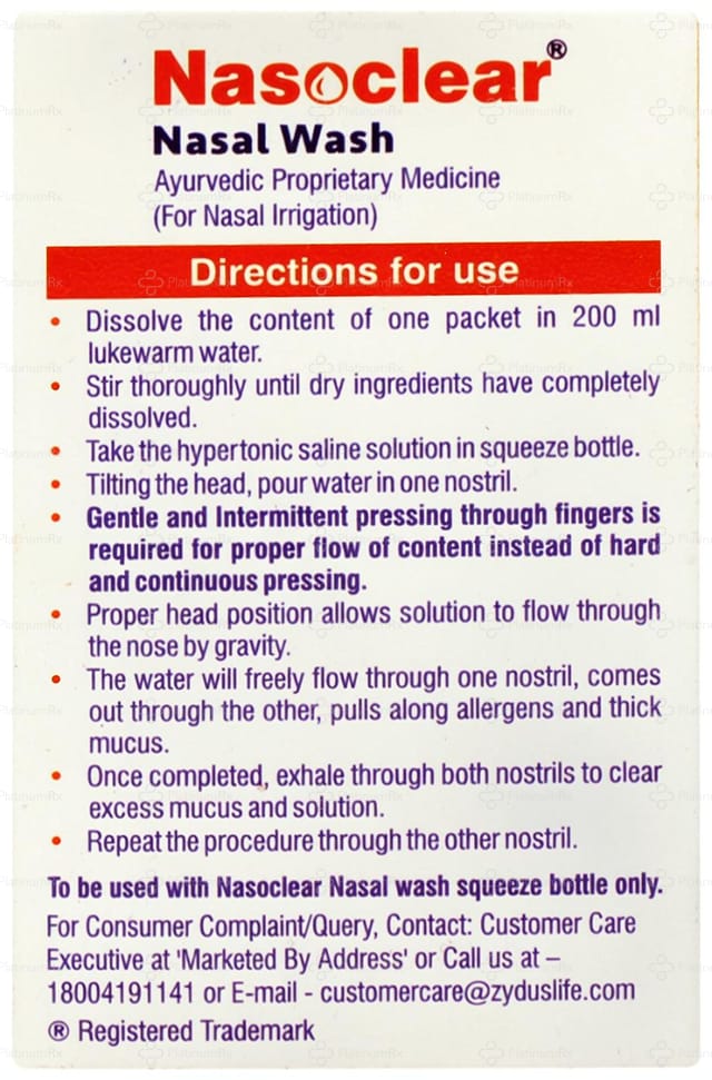 Nasoclear Nasal Wash Refill 5gm
