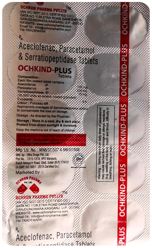 Ochkind Plus 100/325/15mg Tablet 10s