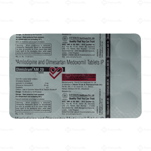 Olmistrum AM 20/5mg Tablet 15s