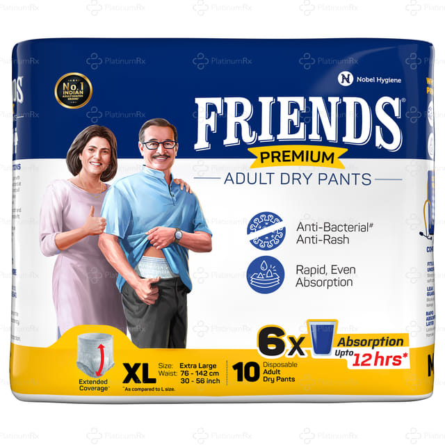 Friends Premium Adult Dry Pants XL Diaper 10s