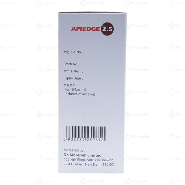 Apiedge 2.5mg Tablet 10s