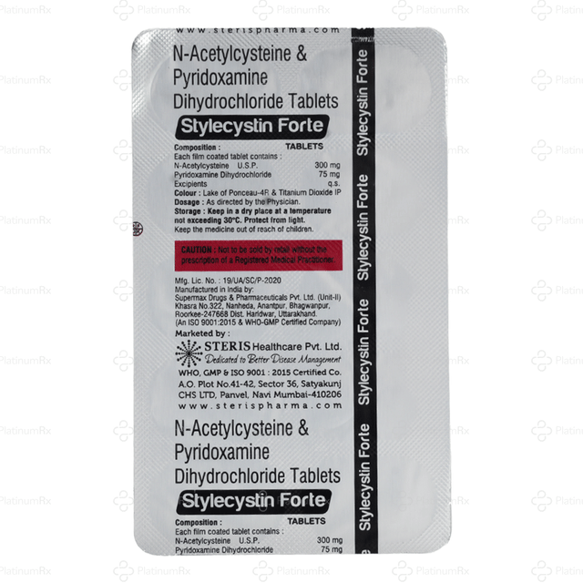 Stylecystin Forte 300/75mg Tablet 10s