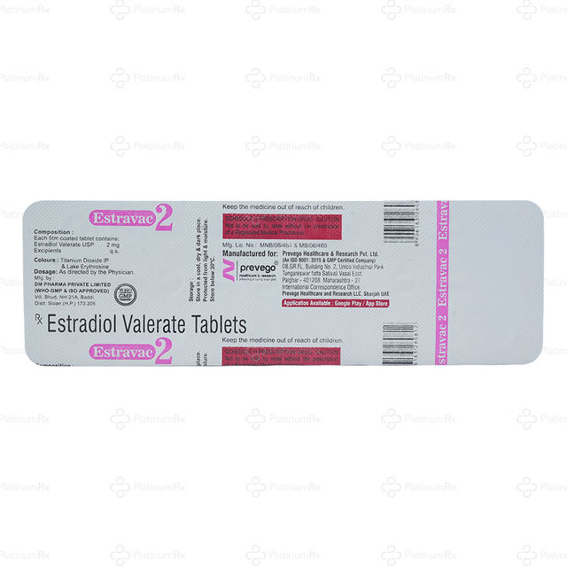 Estravac 2mg Tablet 28s