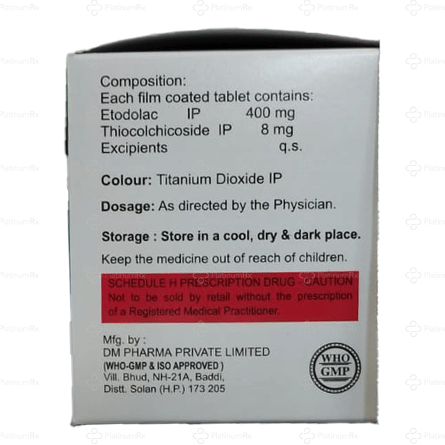Etodoc TH 400/8mg Tablet 10s