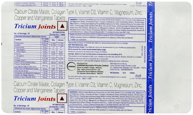 Tricium Joints Tablet 10s
