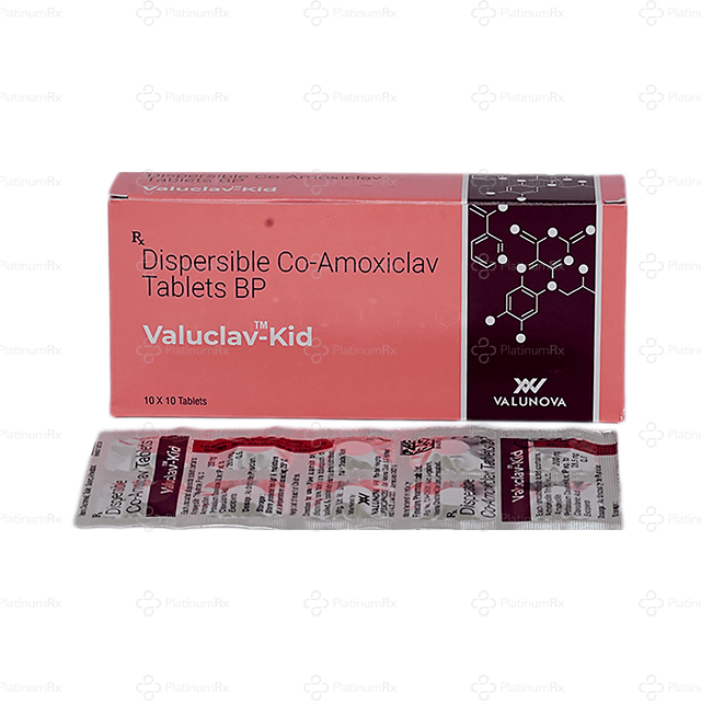 Valuclav Kid 200/28.5mg Tablet DT 10s