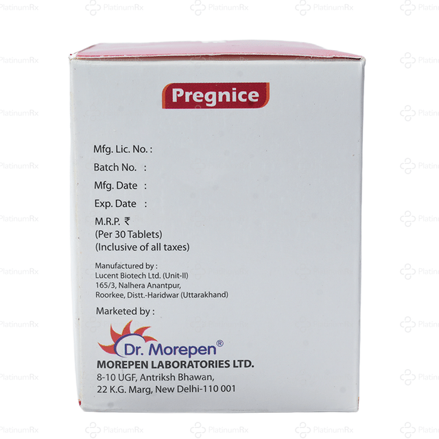 Pregnice 10/10mg Tablet 30s