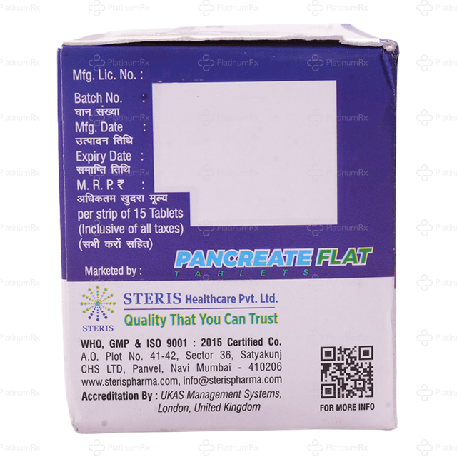 Pancreate Flat 80/170mg Tablet 15s