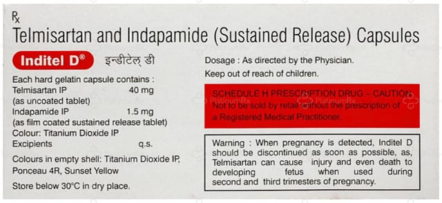Inditel D 40/1.5mg Capsule SR 10s