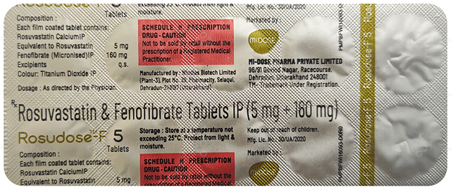 Rosudose F 160/5mg Tablet 10s