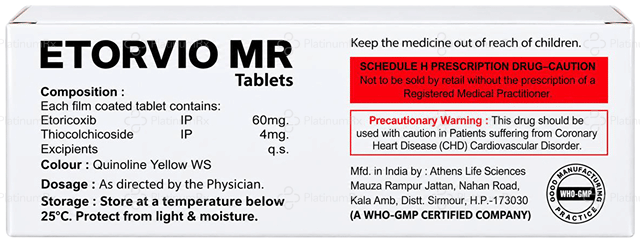Etorvio MR 60/4mg Tablet 10s