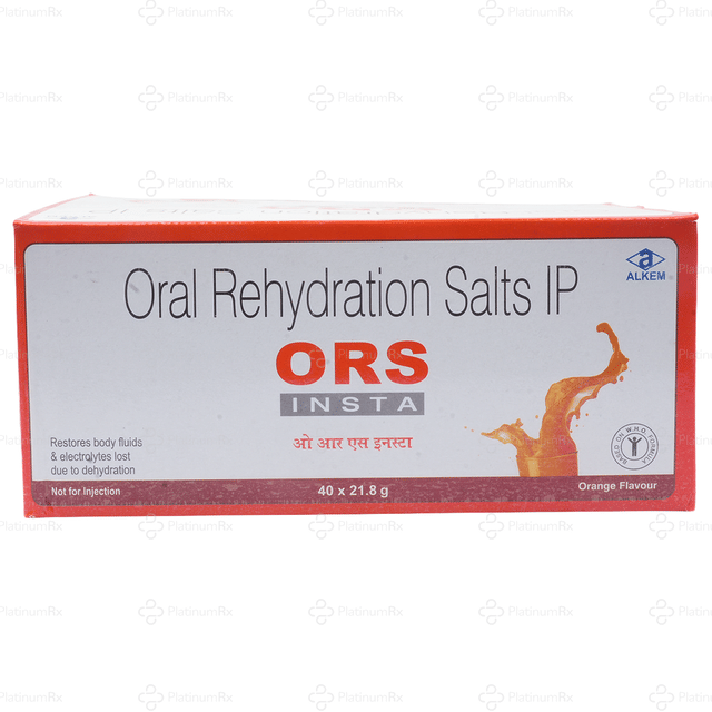 Alkem ORS Insta Orange Flavor Powder 21.8gm