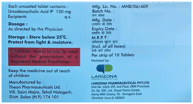 Udcpoint 150mg Tablet 10s