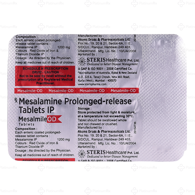 Mesalmile OD 1200mg Tablet PR 10s
