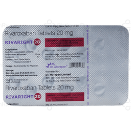 Rivaright 20mg Tablet 14s