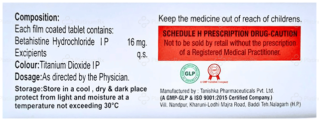 Betaxen 16mg Tablet 15s