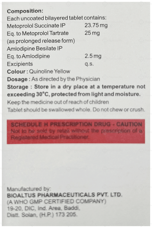 Amloken M 2.5/23.75mg Tablet PR 15s