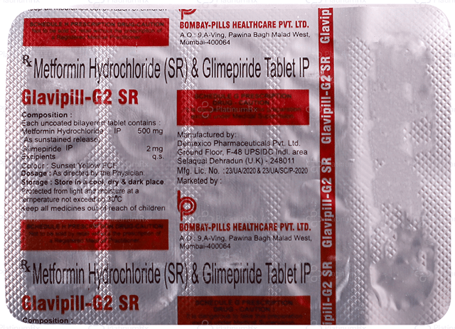 Glavipill G 2/500mg Tablet SR 10s
