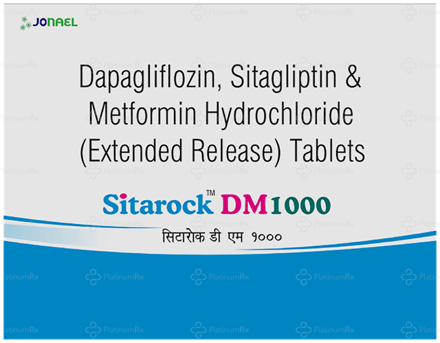 Sitarock DM 10/1000/100mg Tablet ER 15s