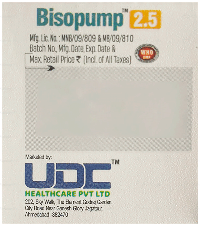 Bisopump 2.5mg Tablet 10s