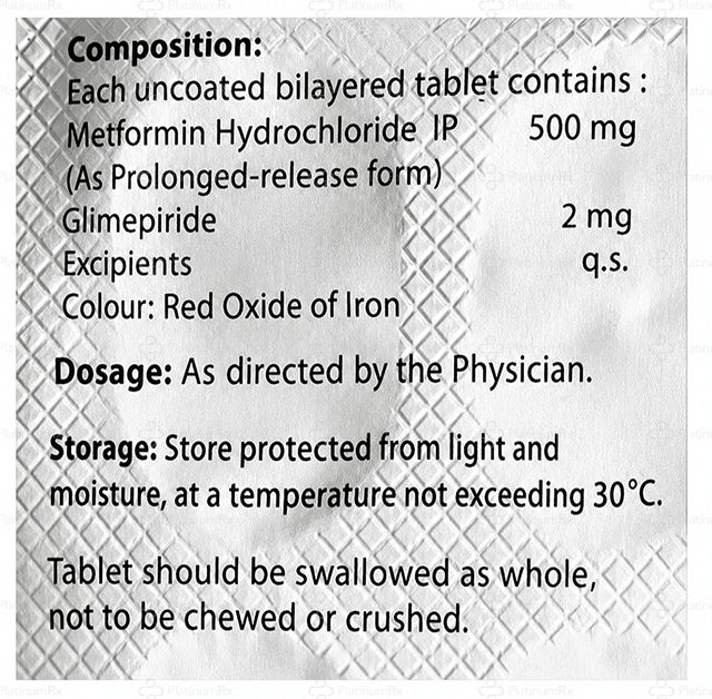 Switmet G 2/500mg Tablet PR 15s