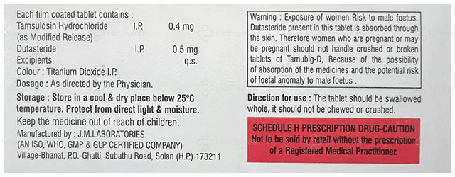 Tamubig D 0.5/0.4mg Tablet MR 10s