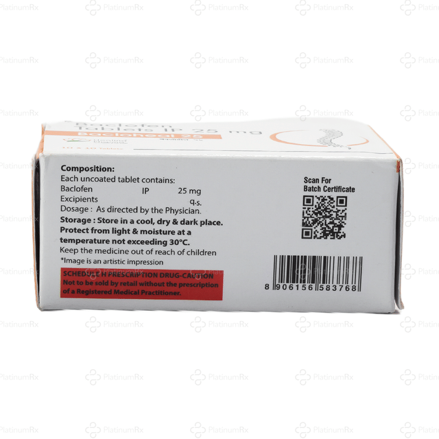 Bacloheal 25mg Tablet 10s