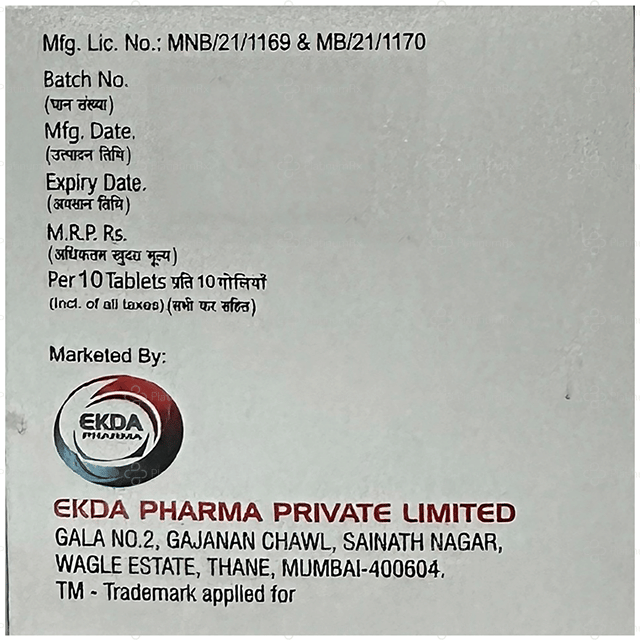 Ekda SP 100/325/15mg Tablet 10s