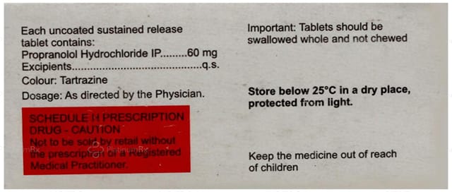 Migrabeta TR 60mg Tablet 10s