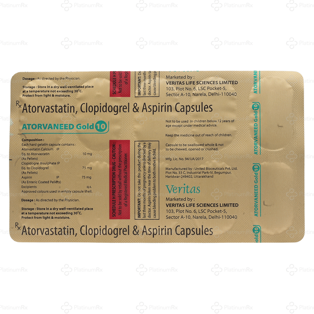 Atorvaneed Gold 10mg Capsule 10s