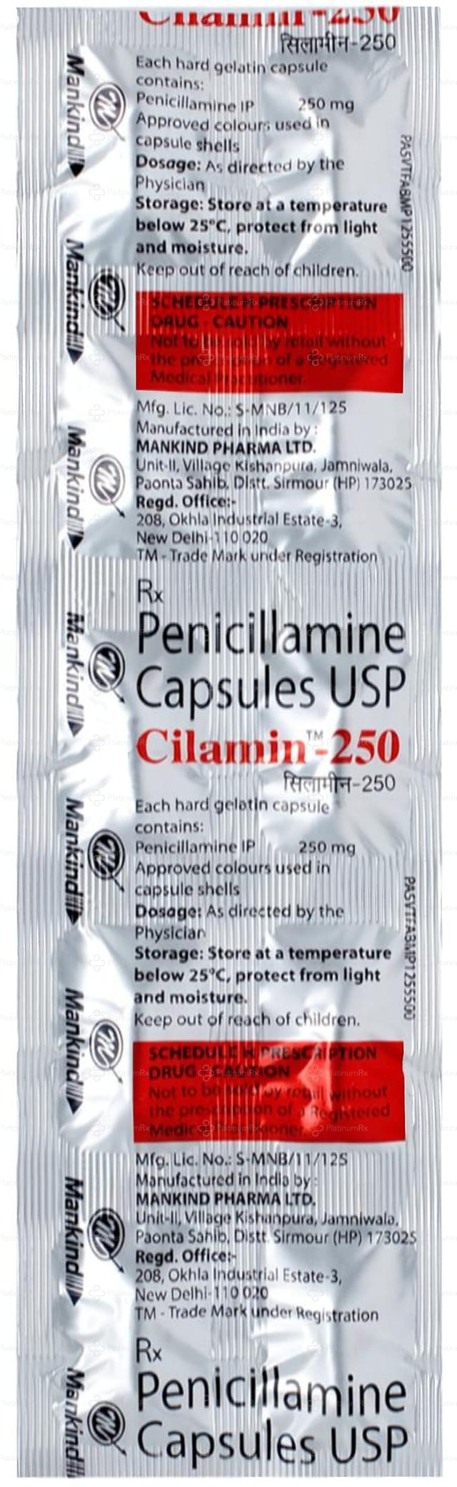 Cilamin 250mg Capsule 10s