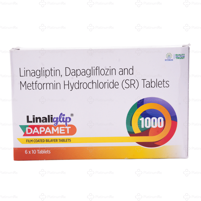 Linaliglip Dapamet 1000/10/5mg Tablet 10s