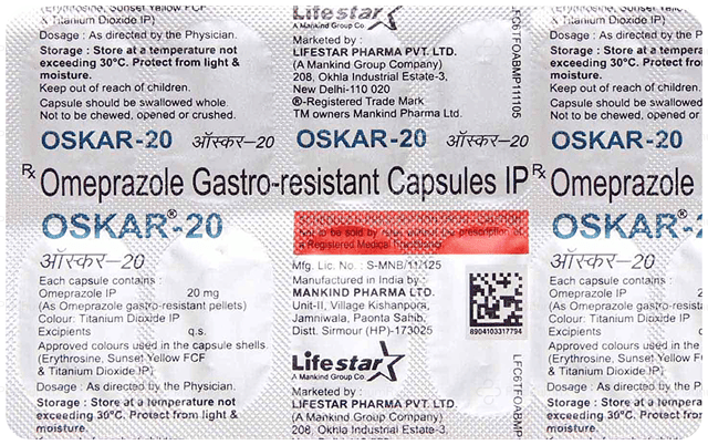 Oskar 20mg Capsule 10s