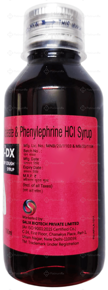 Coflix DX 2/15/5mg Sugar Free Syrup 100ml
