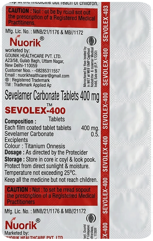 Sevolex 400mg Tablet 10s