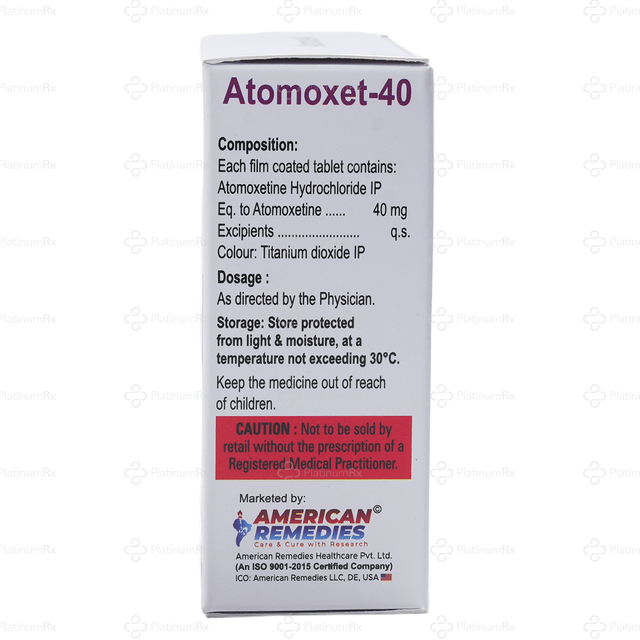 Atomoxet 40mg Tablet 10s